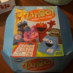 Think! Zingo! Sesame Street Bingo Game - Blue Box with Colorful Characters